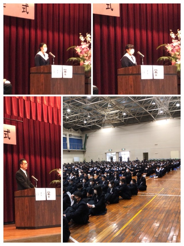 始業式（意見発表・校長先生のお話）