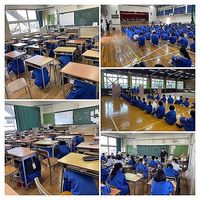身体測定・学級訓・避難訓練