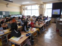 １組　道徳です。