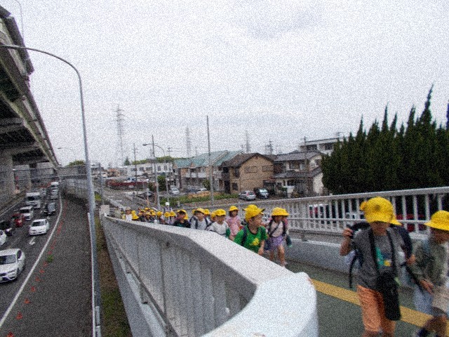 歩いている様子